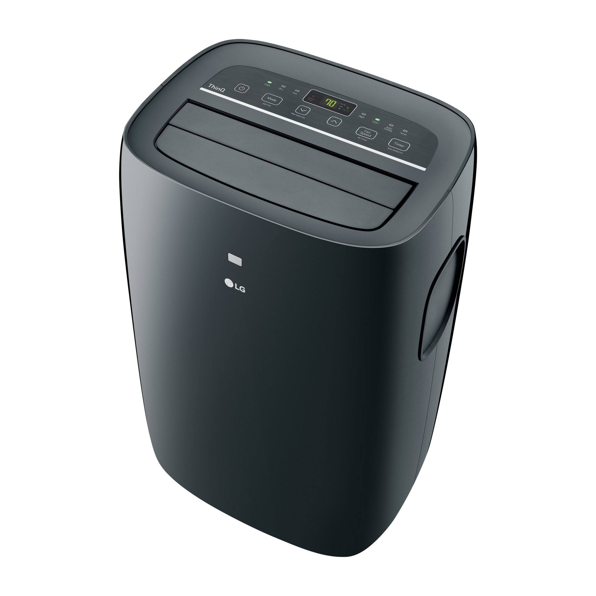 Angle. LG - 400 Sq. Ft. Smart Portable Air Conditioner - Black.
