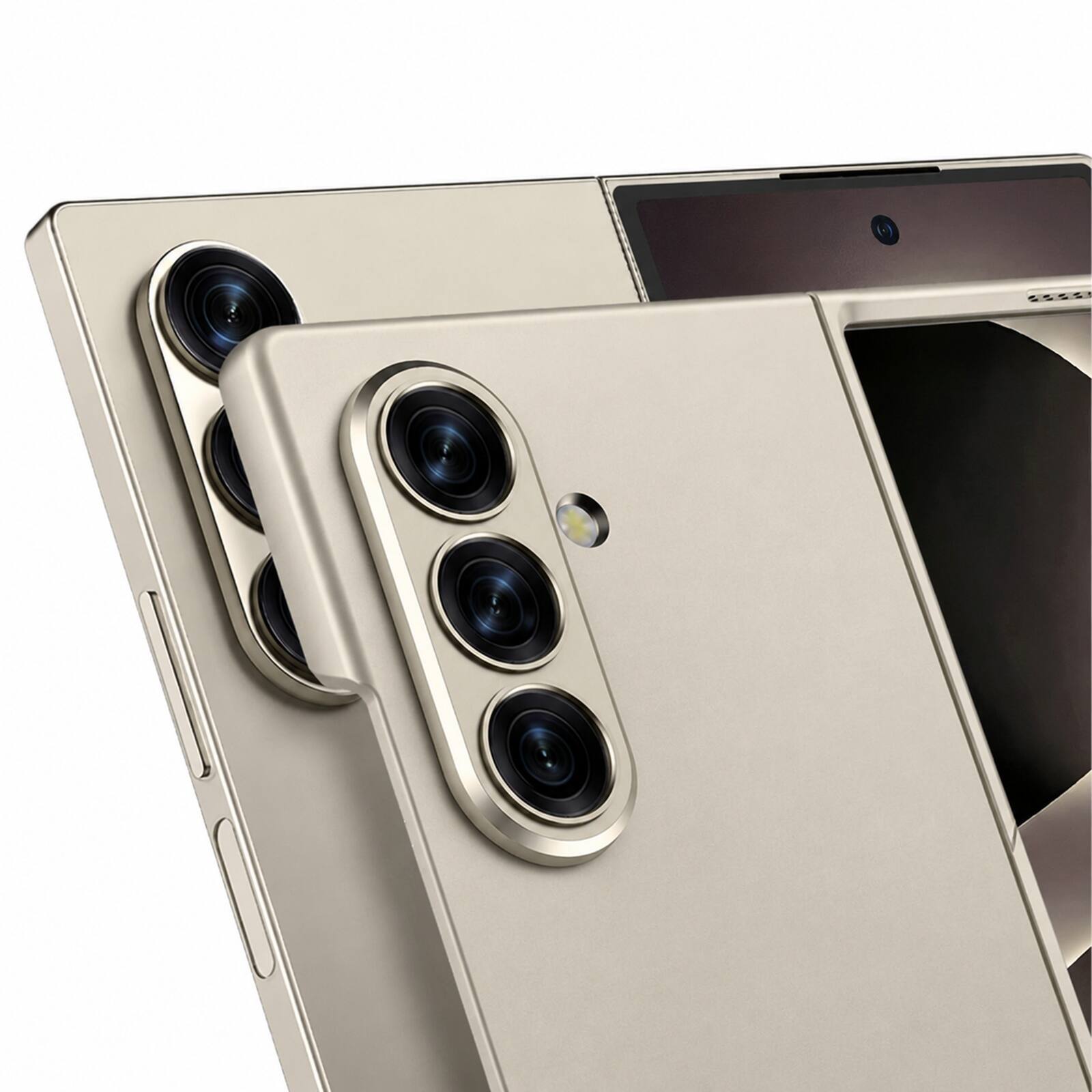 Left. Dteck - Shockproof Hinge Protection Cover for Samsung Galaxy Z Fold 8 Ultra, Shockproof Hard PC Case - Titaniumgray.