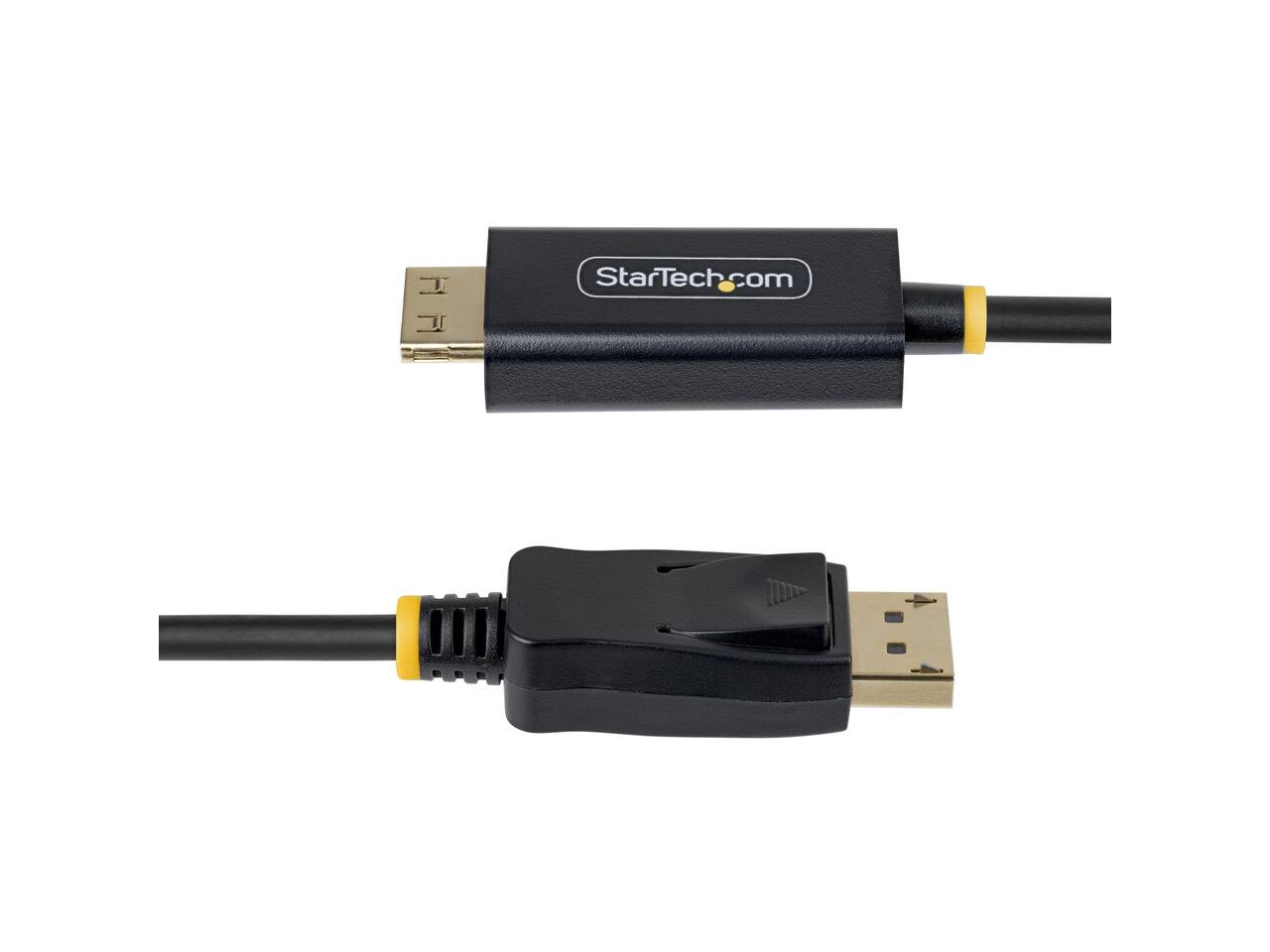 Alt View 5. Startech - StarTech 6ft Active DisplayPort to HDMI Cable, 4K 60Hz, DP 1.4 to HDMI 2.0b, Gripping Connector.