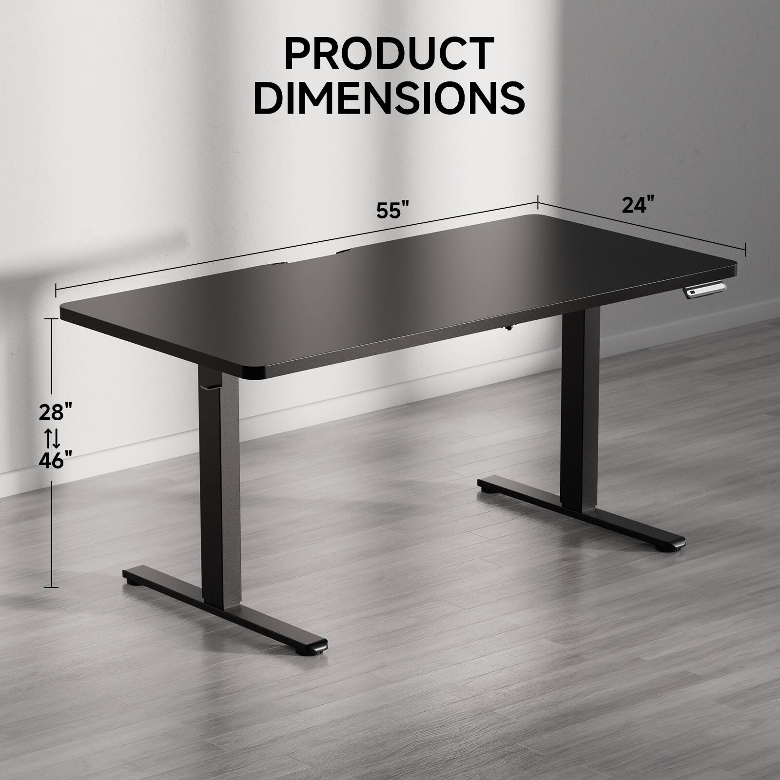 PRODUCT DIMENSIONS 55" 24" 28" 46"