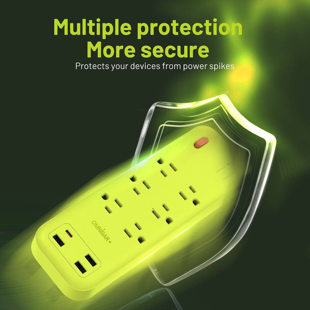 Multiple protection  
More secure  
Protects your devices from power spikes
