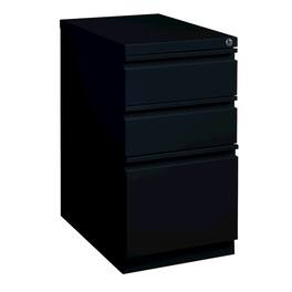 Hirsh - 23" Deep Mobile Pedestal File Cabinet 3 Drawer Box-Box-File - Black