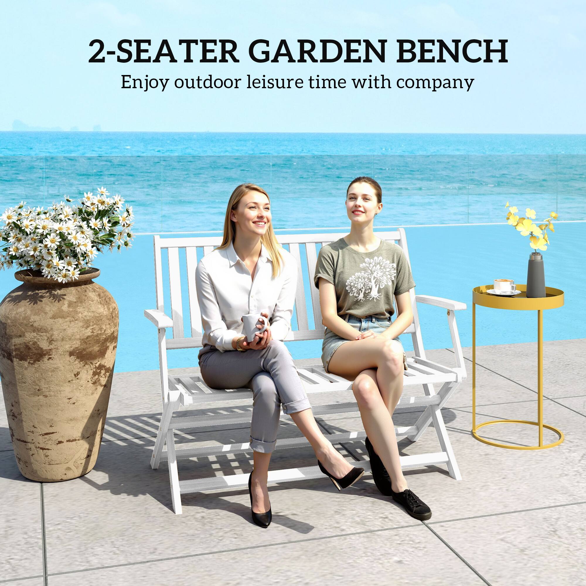 2-SEATER GARDEN BENCH
Enjoy outdoor leisure time with company