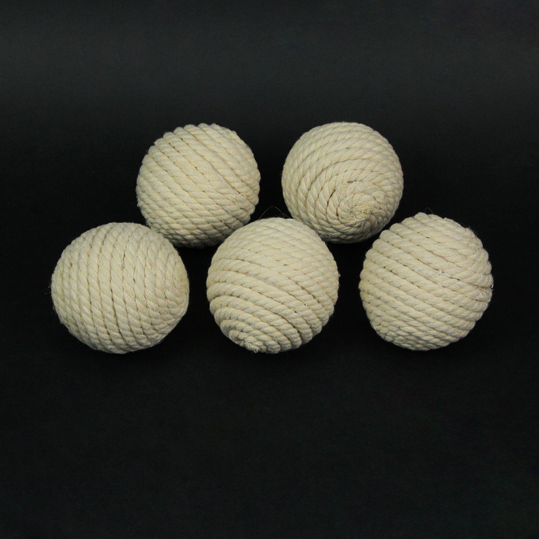 Alt View 1. Things2Die4 - Set of 5 Light Brown Rope Decorative Orb Home Decor Ball Centerpiece Vase Filler - Khaki.