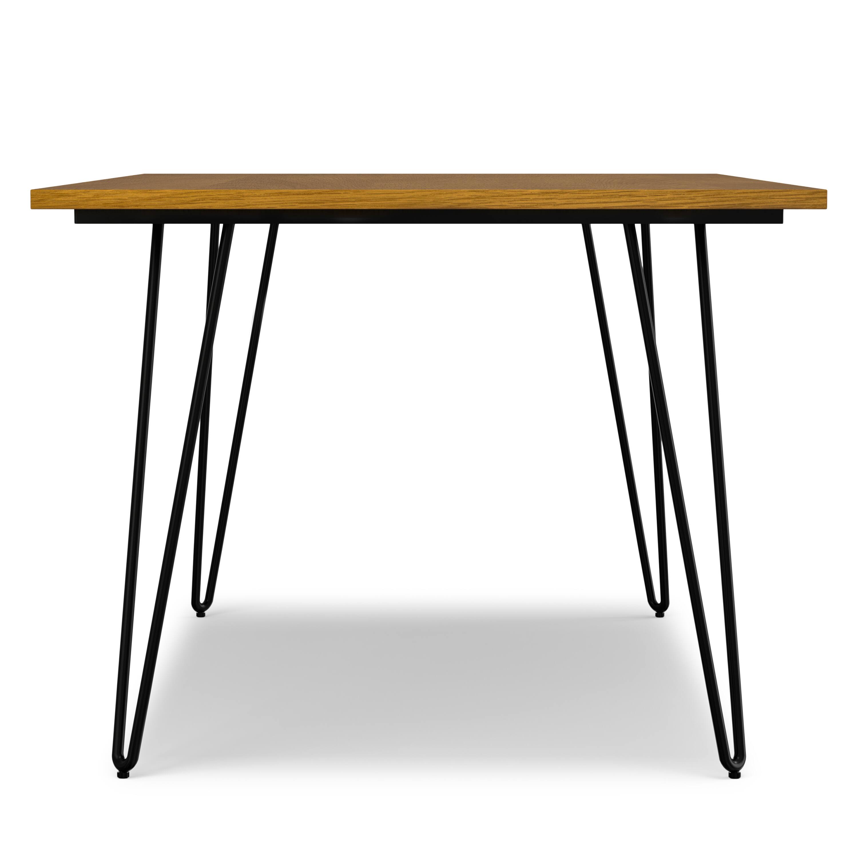 Alt View 1. Simpli Home - Hunter 66 inch x 40 inch Rectangle Industrial Dining Table in Oak - Oak.
