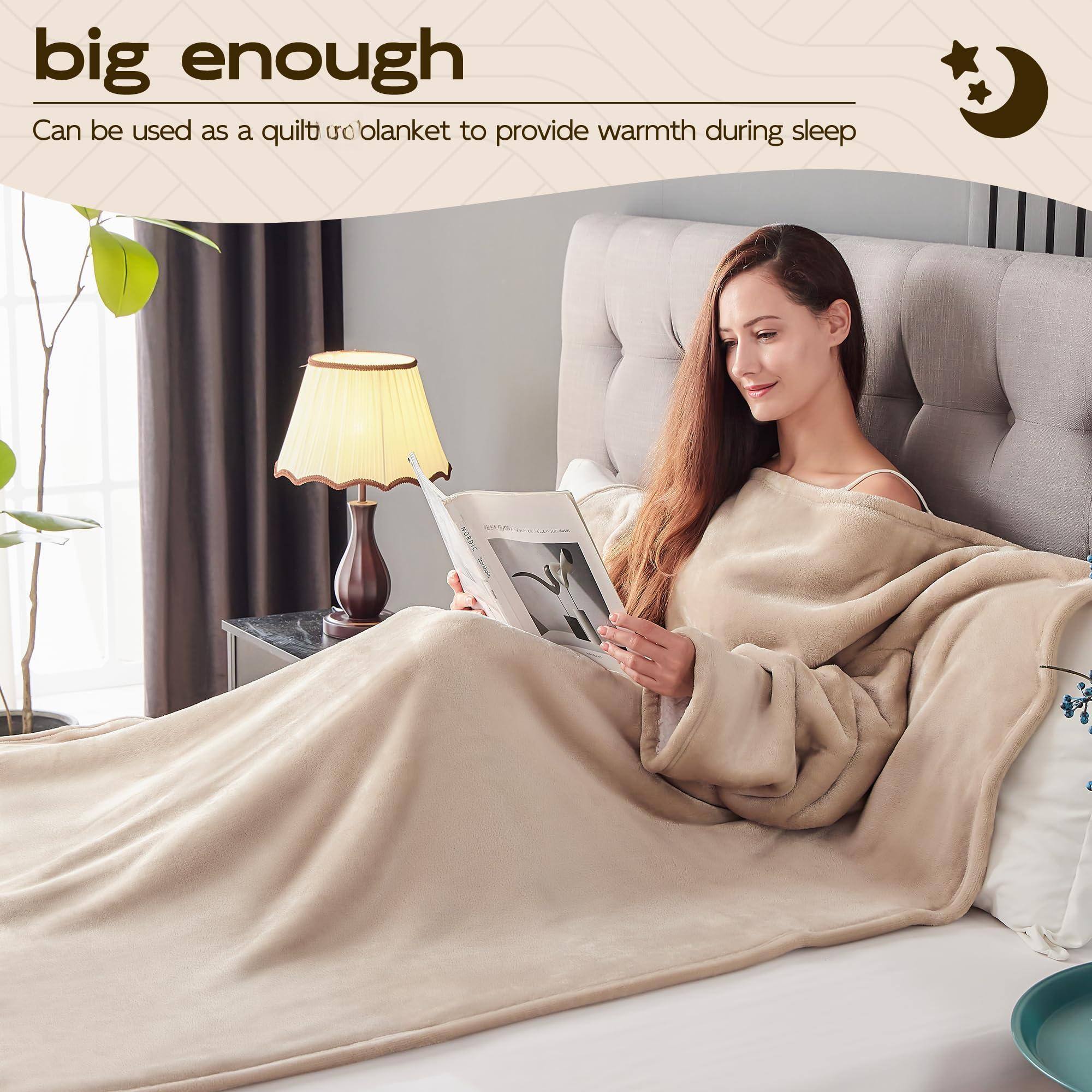 big enough

Can be used as a quilt or blanket to provide warmth during sleep