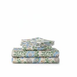 Shavel Home Products - Shavel 100% Polyester Luxury Seersucker Hampton Floral Sheet Set Cal King - Multi