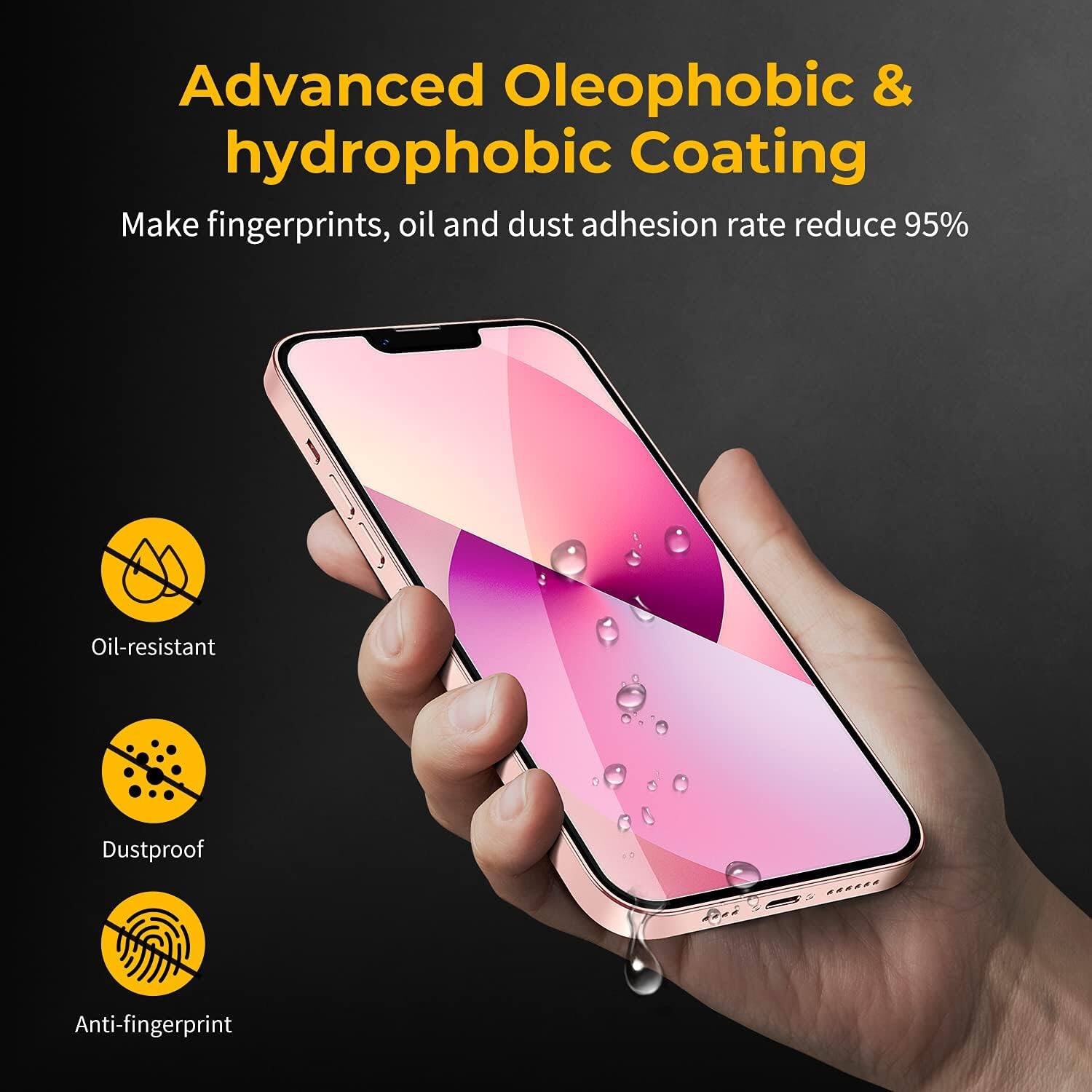Advanced Oleophobic & hydrophobic Coating  
Make fingerprints, oil and dust adhesion rate reduce 95%  

Oil-resistant  
Dustproof  
Anti-fingerprint