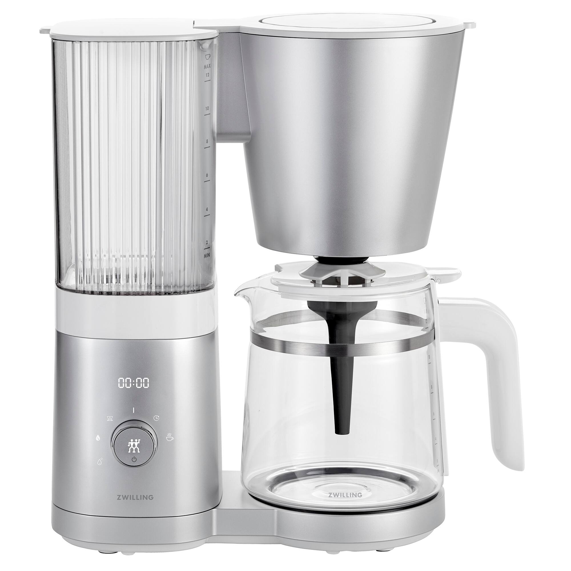 ZWILLING - Enfinigy 12-cup Glass Drip Coffee Maker - Silver