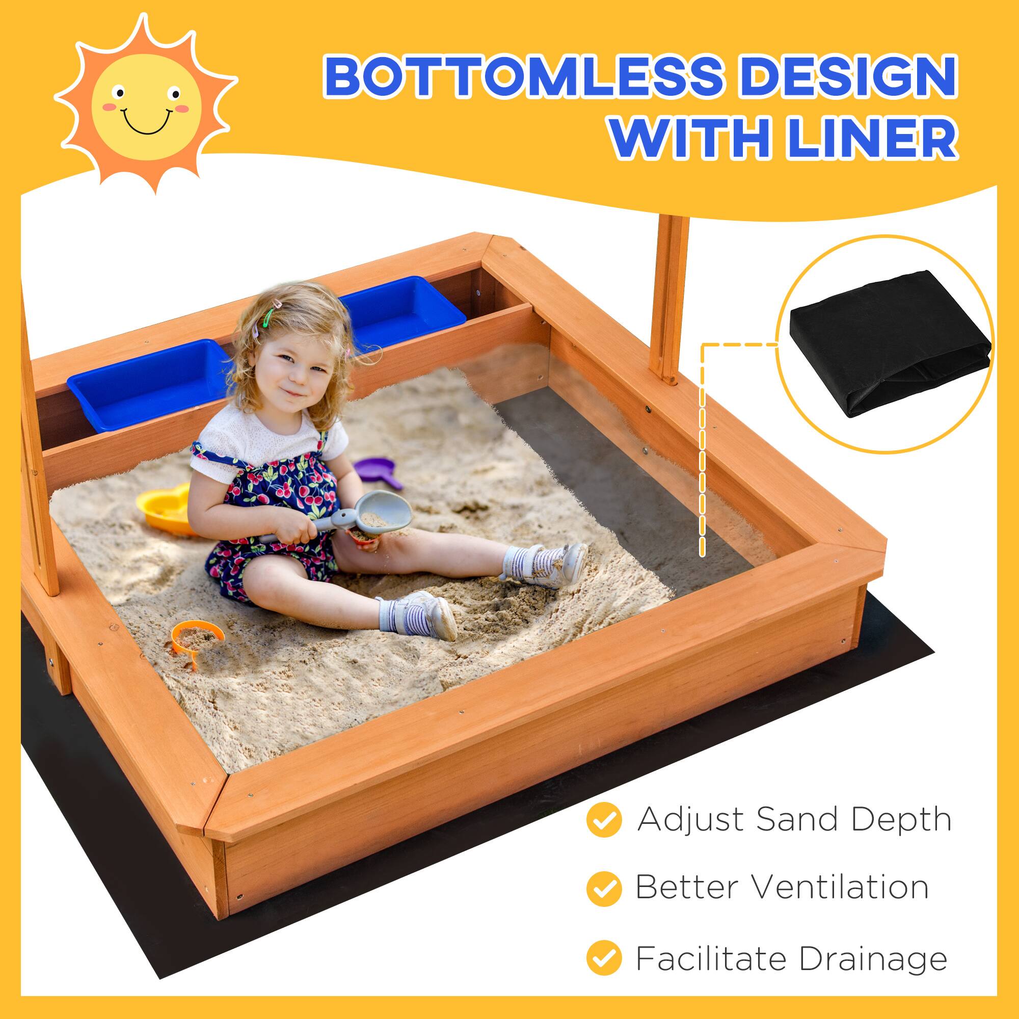 BOTTOMLESS DESIGN WITH LINER

- Adjust Sand Depth
- Better Ventilation
- Facilitate Drainage