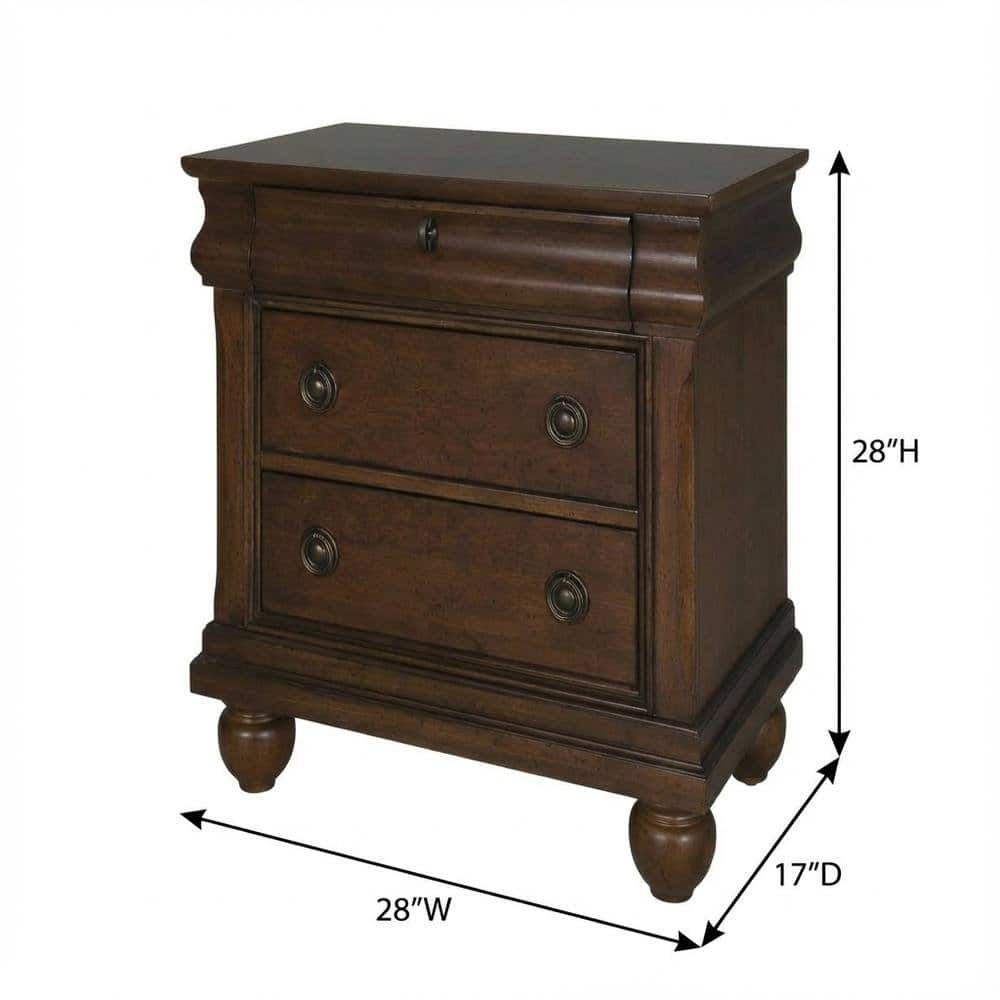 Starlight Canyon Home - Rustic Nightstand with Traditional Style and Ample Storage - Cherry price history on PriceWatchPro