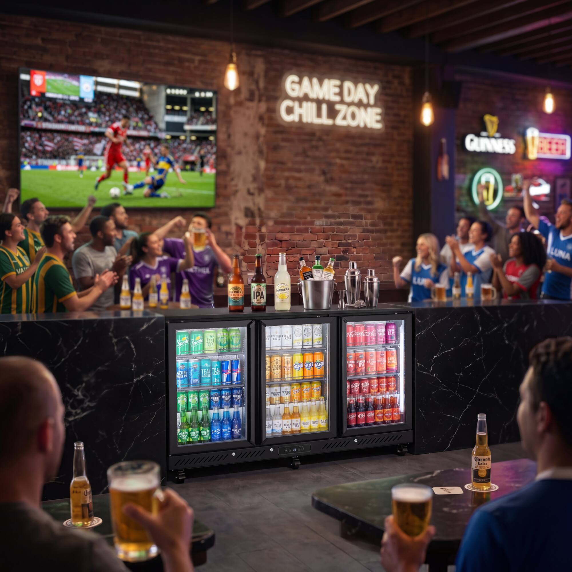 GAME DAY CHILL ZONE  
GUINNESS  
IPA  
C LUNA  
We Are  
1 - 1  
L  
1  
Se  
TEAL  
As  
3  
d  
Ue  
TANT  
-  
i  
E.