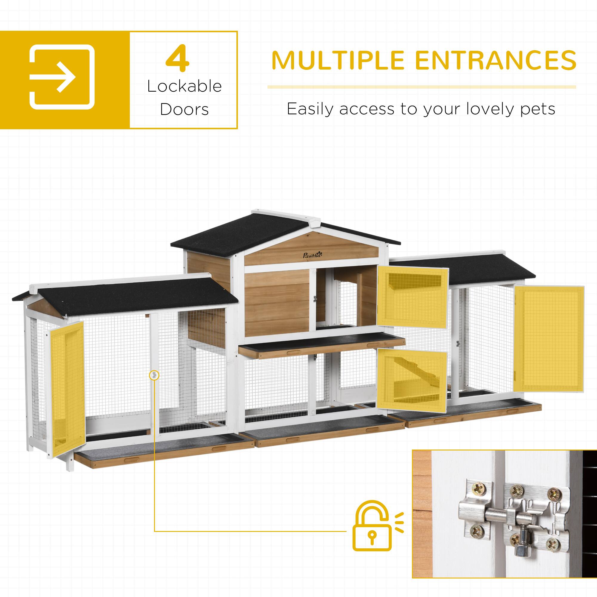 4 Lockable Doors

MULTIPLE ENTRANCES

Easily access to your lovely pets