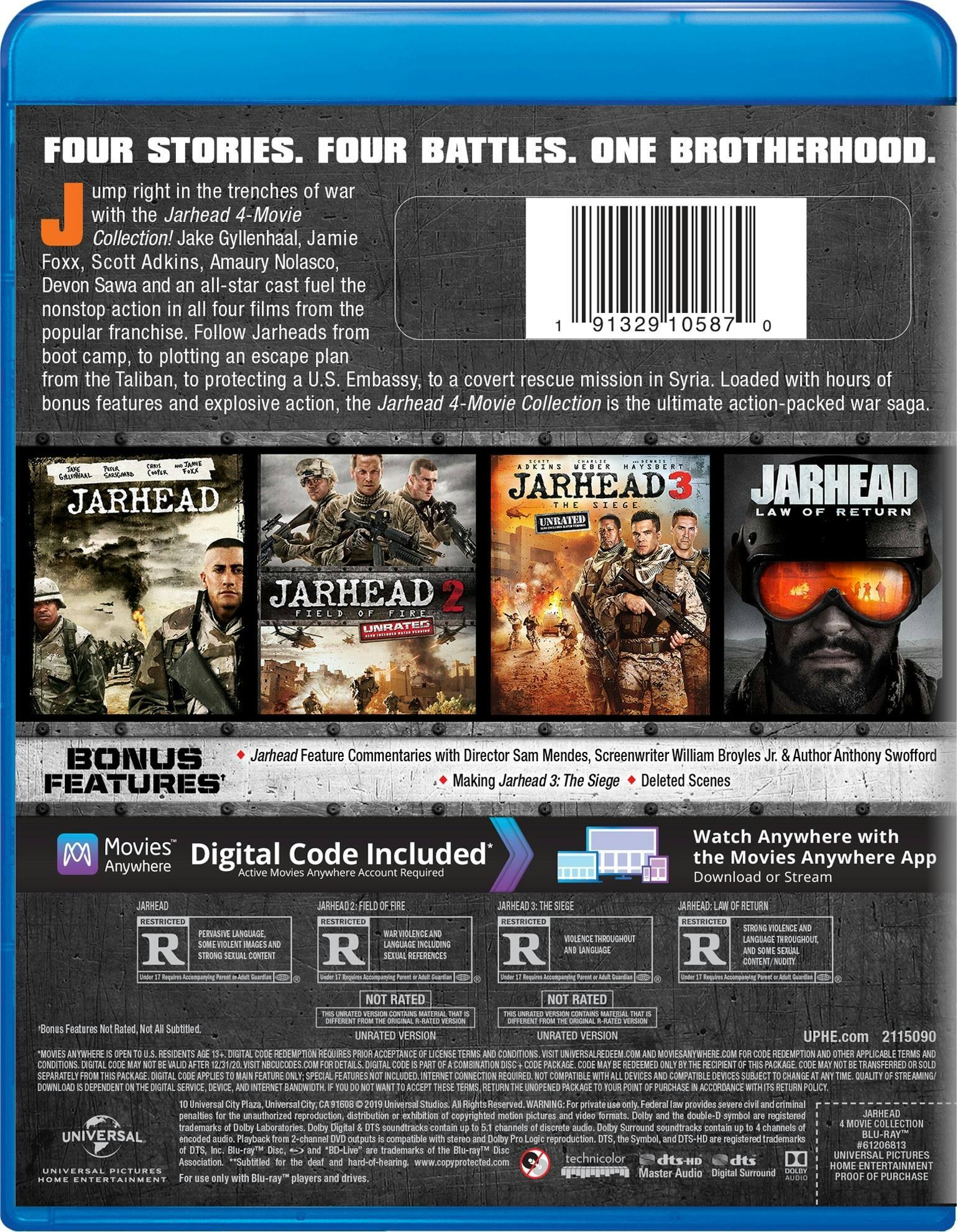 Angle. Jarhead: 4-Movie Collection (Blu-ray Set) [Blu-ray].