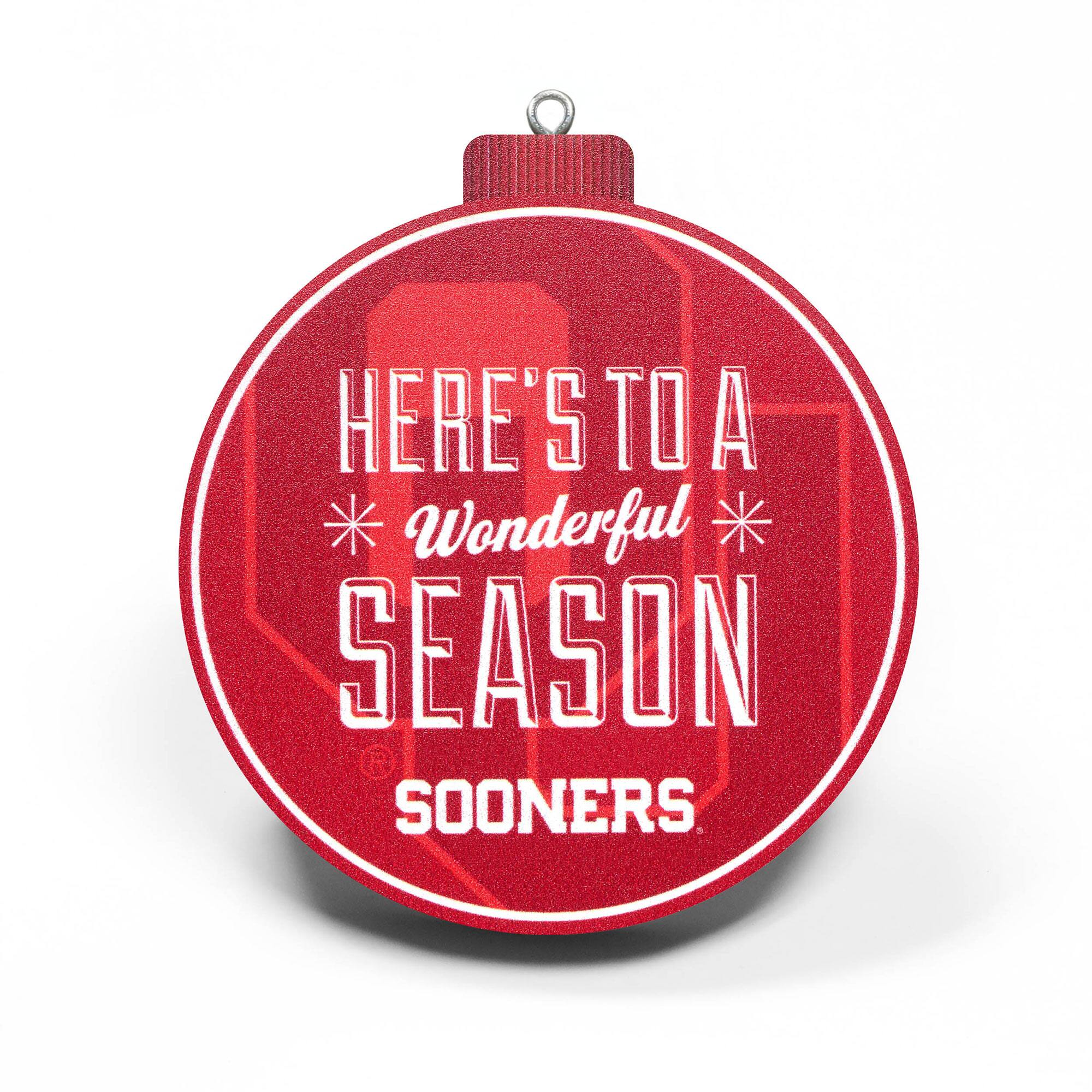 HERE'S TO A  
Wonderful  
SEASON  
SOONERS