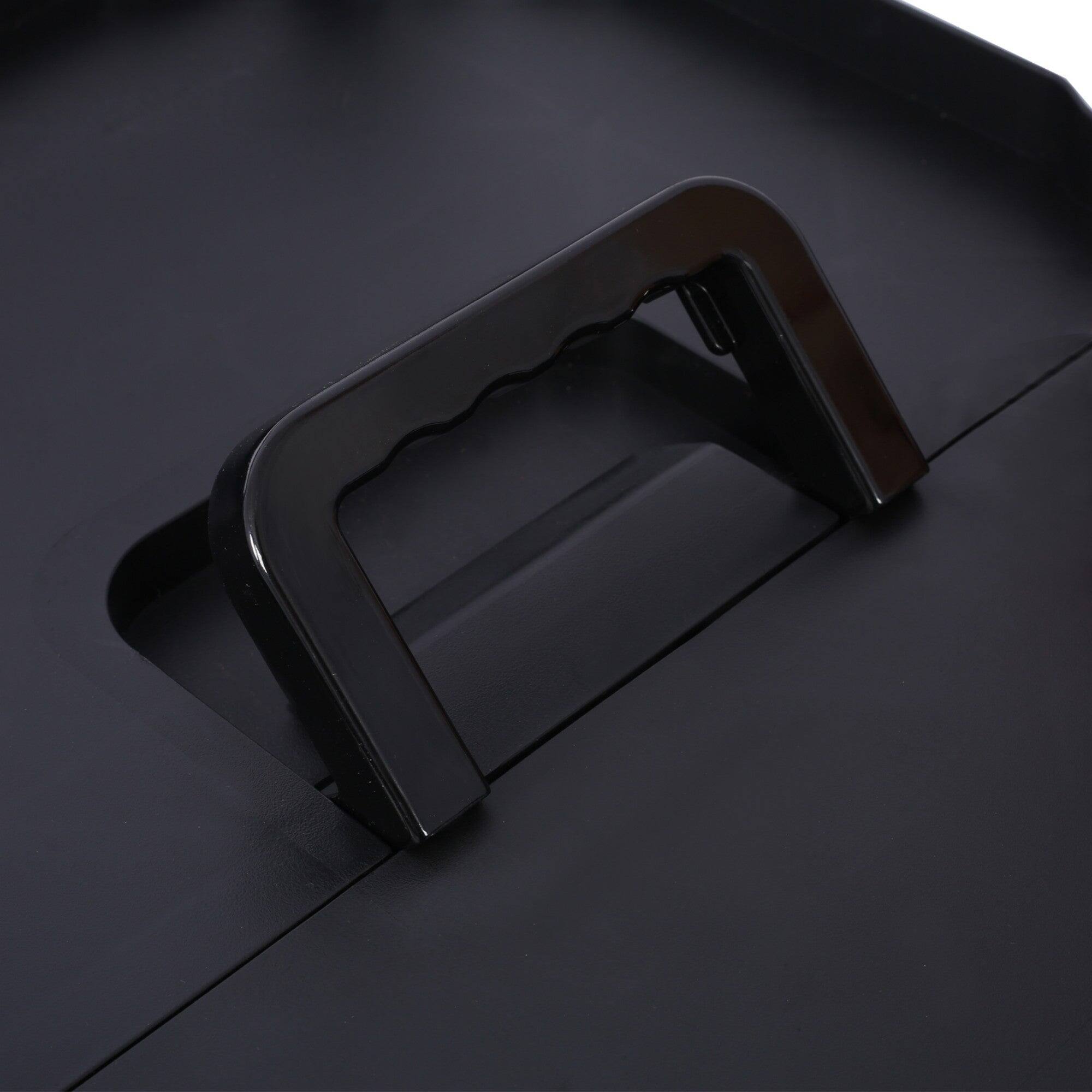 Alt View 4. Boyel Living - 3 Shelf Collapsible 4 Wheeled Multi Purpose Utility Cart 150lb Capacity Black Silver - Black.