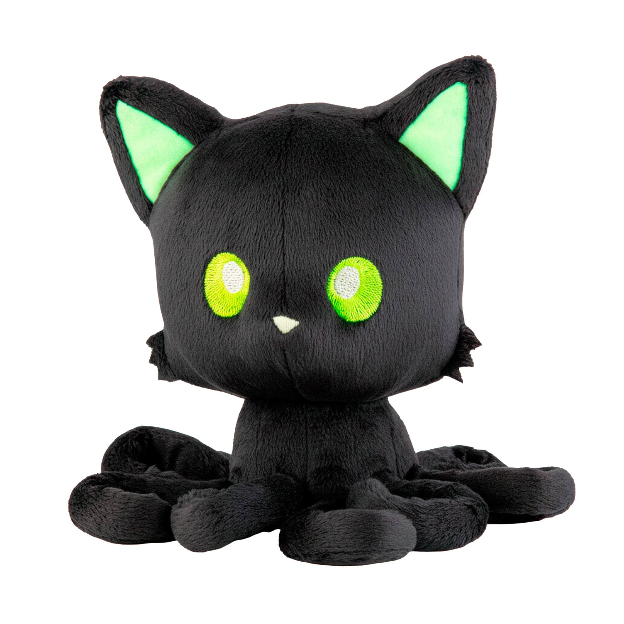 Alt View 1. Tentacle Kitty - Tentacle Kitty Moonlight Glow-In-The-Dark 6 Inch Plush - Black.