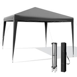 Kadyn - 10 x 10 Feet Outdoor Pop-up Patio Canopy for Beach and Camp-Gray, Outdoor Gazebo Wedding Party Tent Canopy Tent