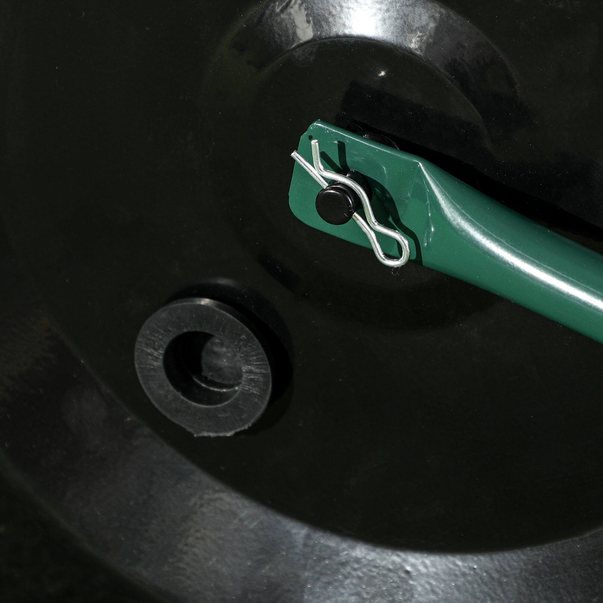 Alt View 8. Outsunny - 20-Inch Push/Tow Behind Lawn Roller Filled with 16 Gal Water or Sand, Perfect for Flattening Sod in the Garden - Green/Black.