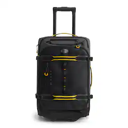 Bagsmart - Faro 40L Rolling Duffle, Foldable Water-Resistant Carry-On with Compression Straps for Travel & Outdoor Trips - Steel