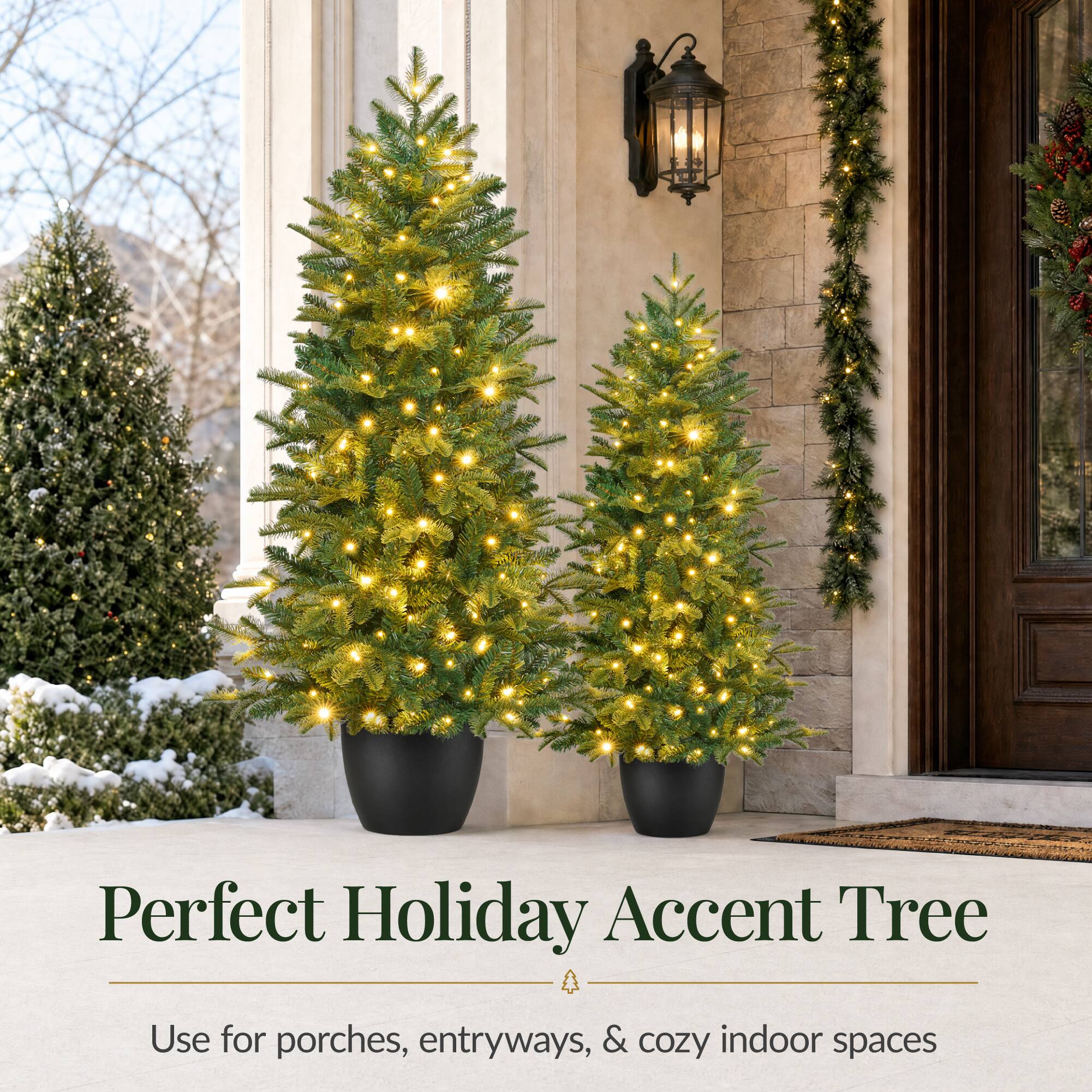 Perfect Holiday Accent Tree  
Use for porches, entryways, & cozy indoor spaces