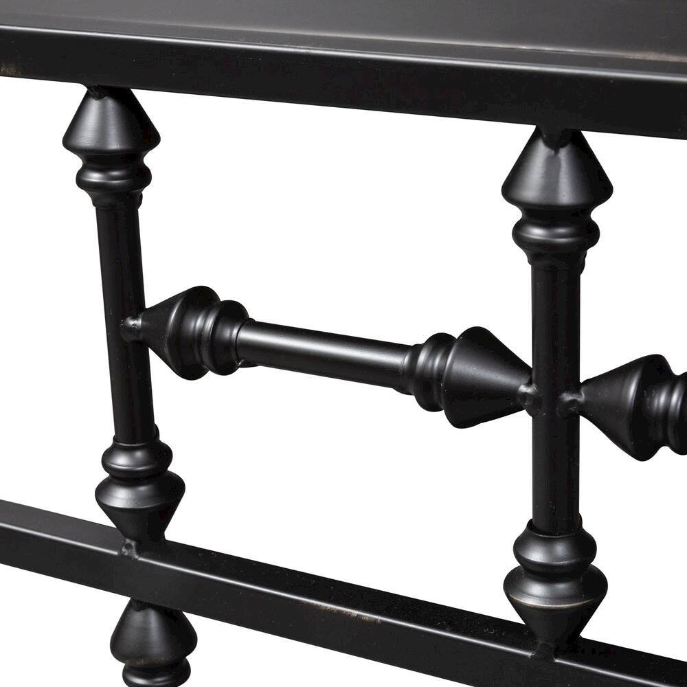 Alt View 5. Starlight Canyon Home - Black Metal Nightstand – Stylish Metal Side Table for Bedroom or Living Room - Black.