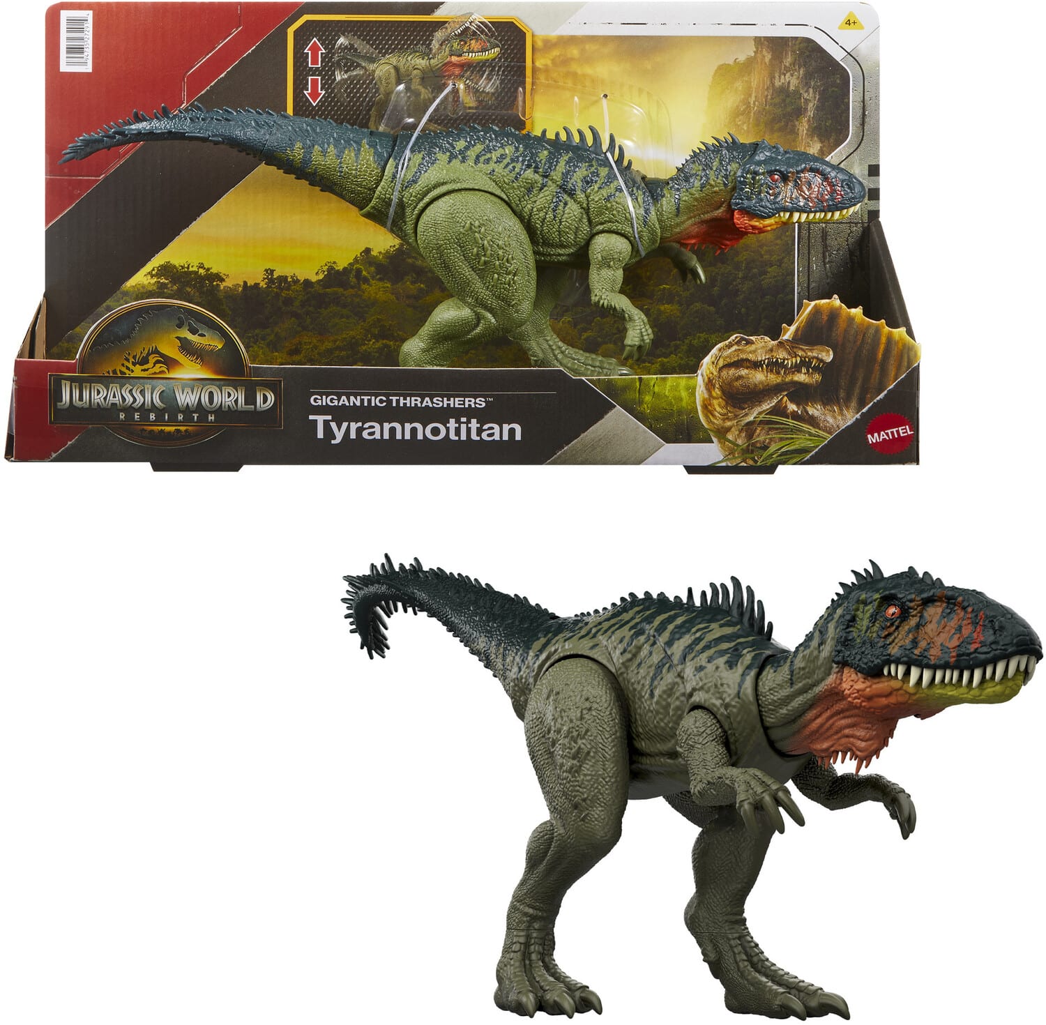 Mattel Jurassic World: Rebirth Gigantic Thrashers Tyrannotitan