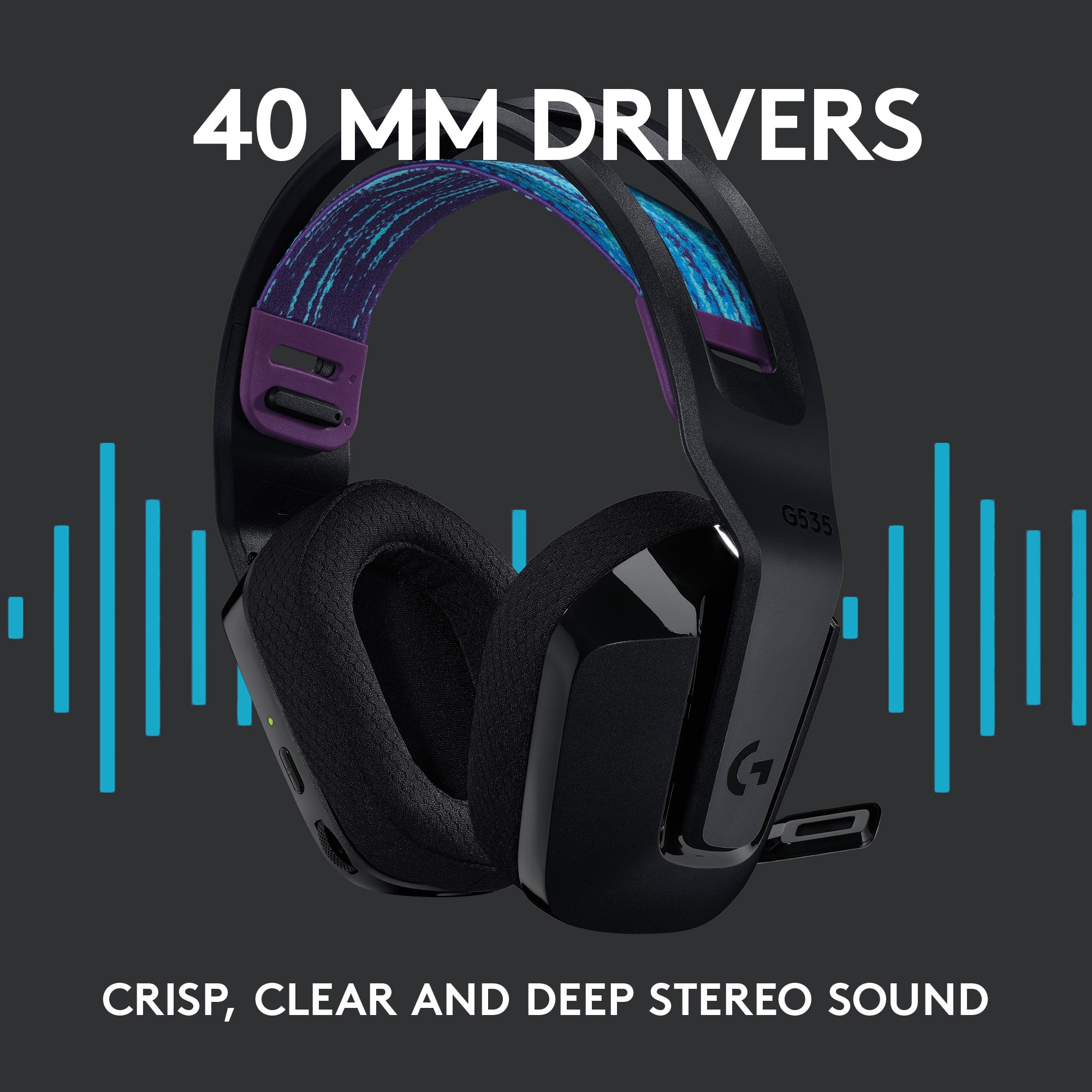 40 MM DRIVERS G535 G - CRISP, CLEAR AND DEEP STEREO SOUND