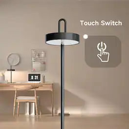 U-HOMY - Cordless LED Floor Lamp with 3 Color Temperatures, Adjustable Height, Waterproof and Rechargeable for Indoor/Outdoor Use