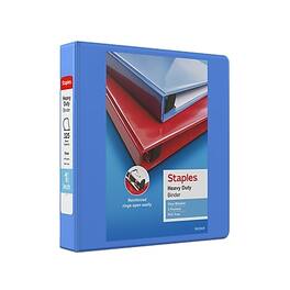 Staples - Heavy Duty 1 1/2" 3-Ring View Binder, D-Ring - Periwinkle