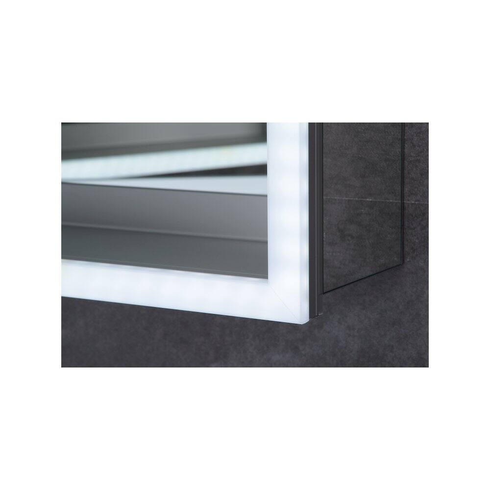 Alt View 1. Alfi - 24" x 32" Single Door LED Light Medicine Cabinet - Gray.