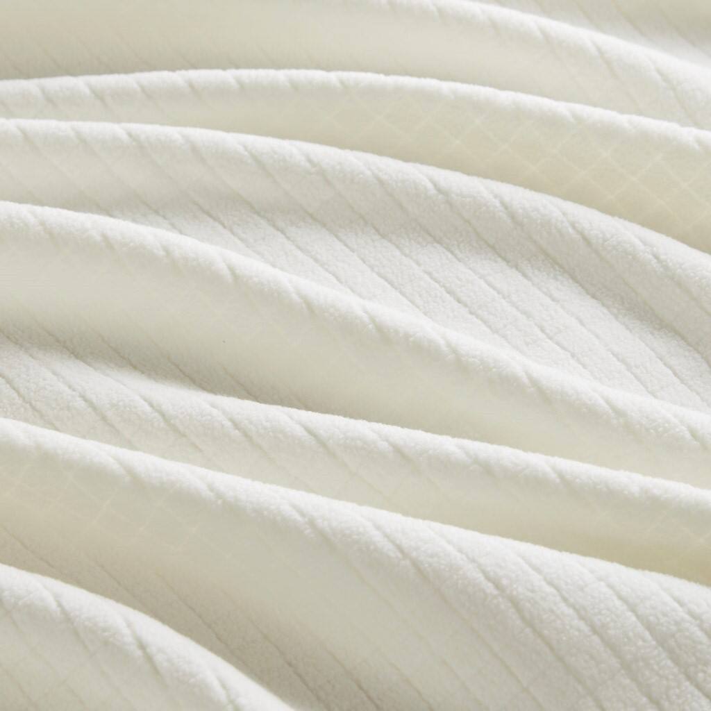 Alt View 5. Gracie Mills - Gracie Mills Griffin Microfleece Blanket Collection - Ivory.