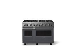 Viking - 6.1 Cu. Ft. Professional 5 Series Freestanding Double Oven Gas Convection 8 Burner Range - Cast Black