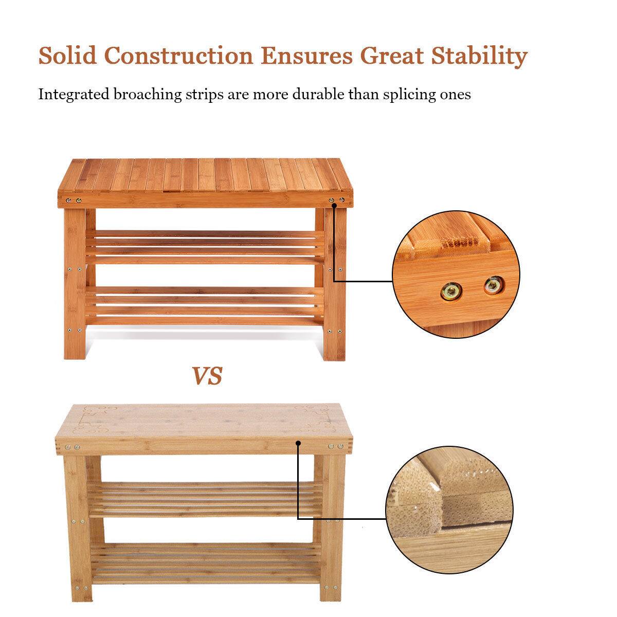 Solid construction ensures great stability. Integrated broaching strips are more durable than splicing ones.