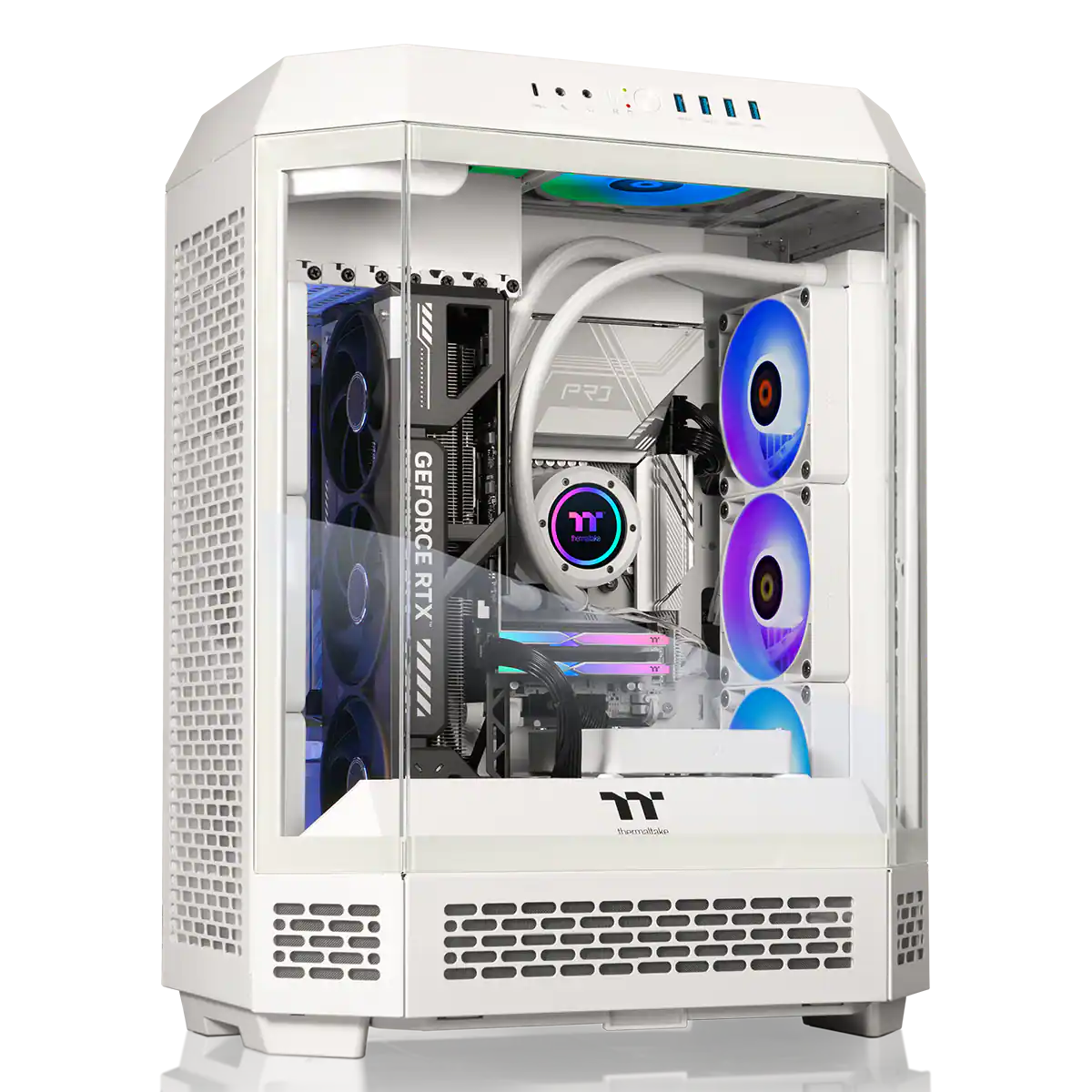 Thermaltake - LCGS Reactor 9590S Gaming Desktop AMD Ryzen 9 9950X3D, 32GB DDR5 Memory, NVIDIA GeForce RTX 5090, 2TB NVMe M.2 - White