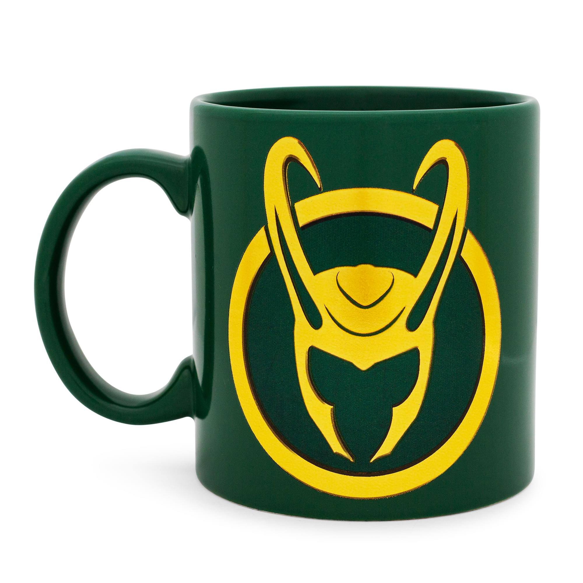 Alt View 1. Marvel - Marvel Studios Loki Foil Embossed Ceramic Mug | Holds 20 Ounces - Green.