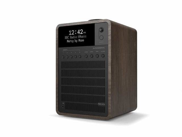 REVO - SuperSignal Compact FM/DAB+ Radio with Bluetooth - Walnut/Black