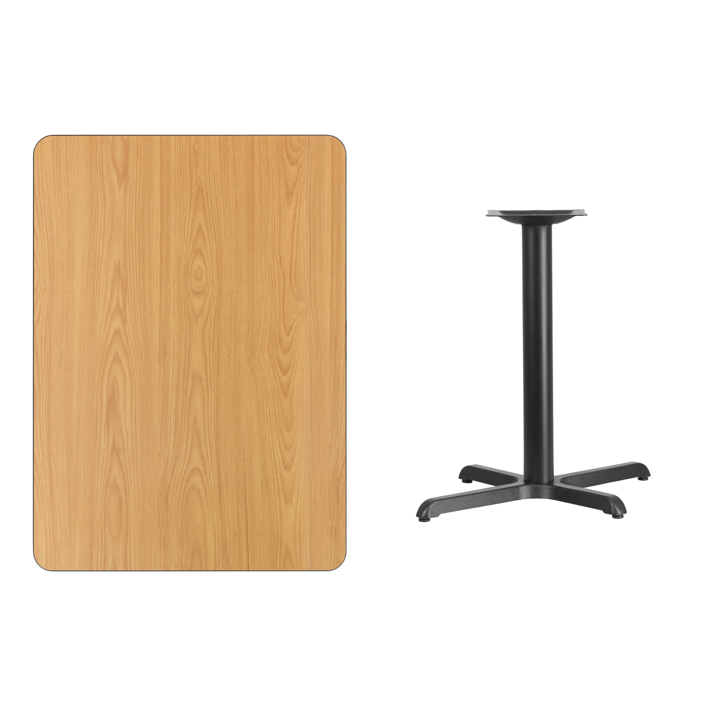 Alt View 3. Emma + Oliver - 30"x42" Rectangular Laminate Table with 23.5"x29.5" Table Height Base - Natural.