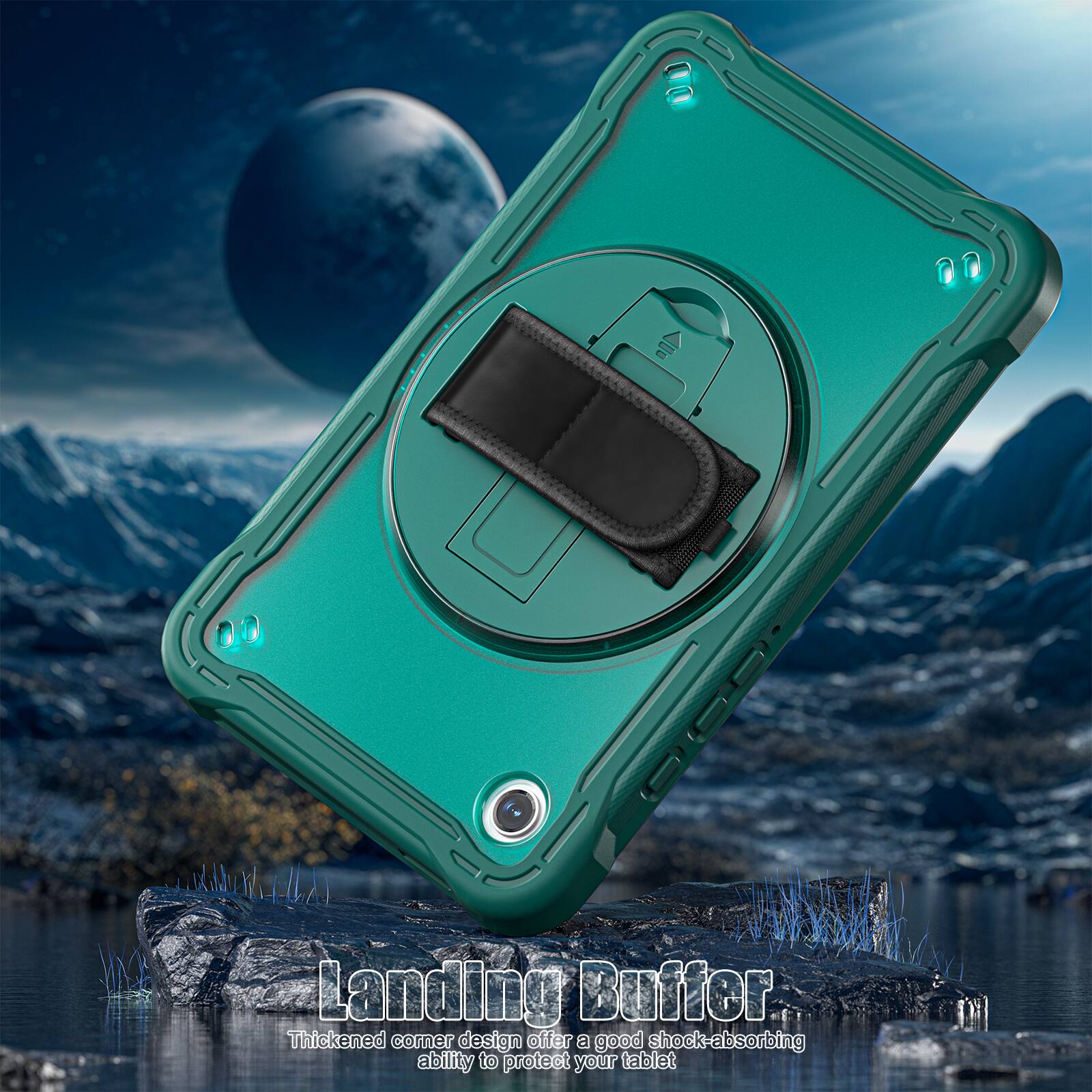 A 0N Landing Buffer Thickened corner design offers a good shock-absorbing ability to protect your tablet