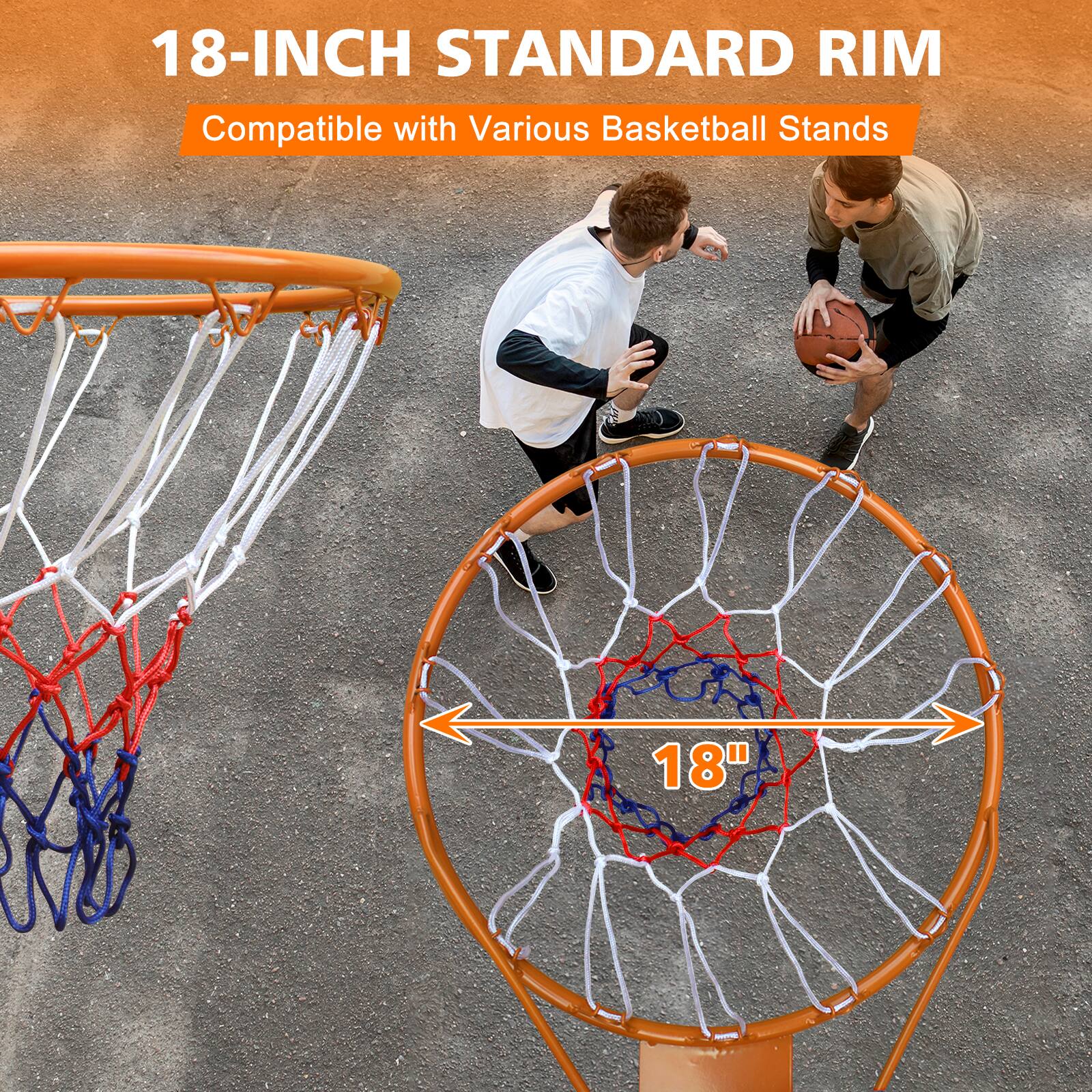 18-INCH STANDARD RIM  
Compatible with Various Basketball Stands