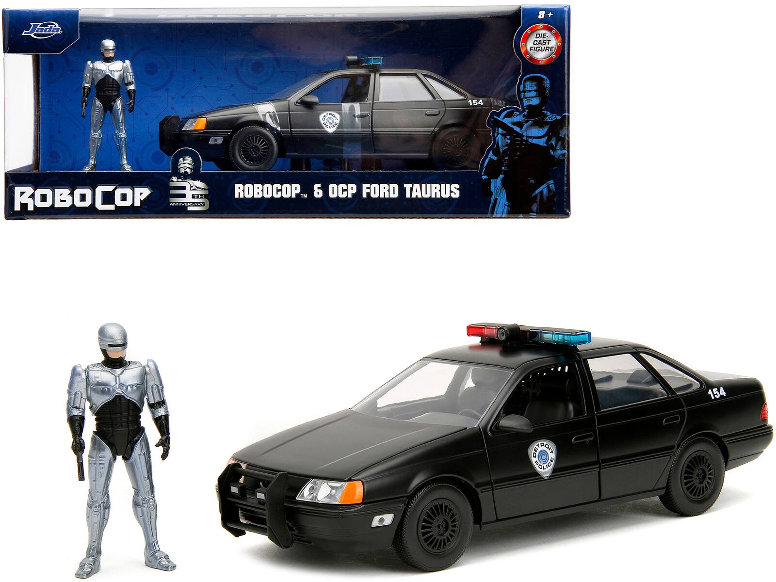 Jada  
ROBOCOP  
3rd Anniversary  
ROBOCOP™ & OCP FORD TAURUS  
8+  
DIE-CAST FIGURE  
ROBOCOP™ & OCP FORD TAURUS