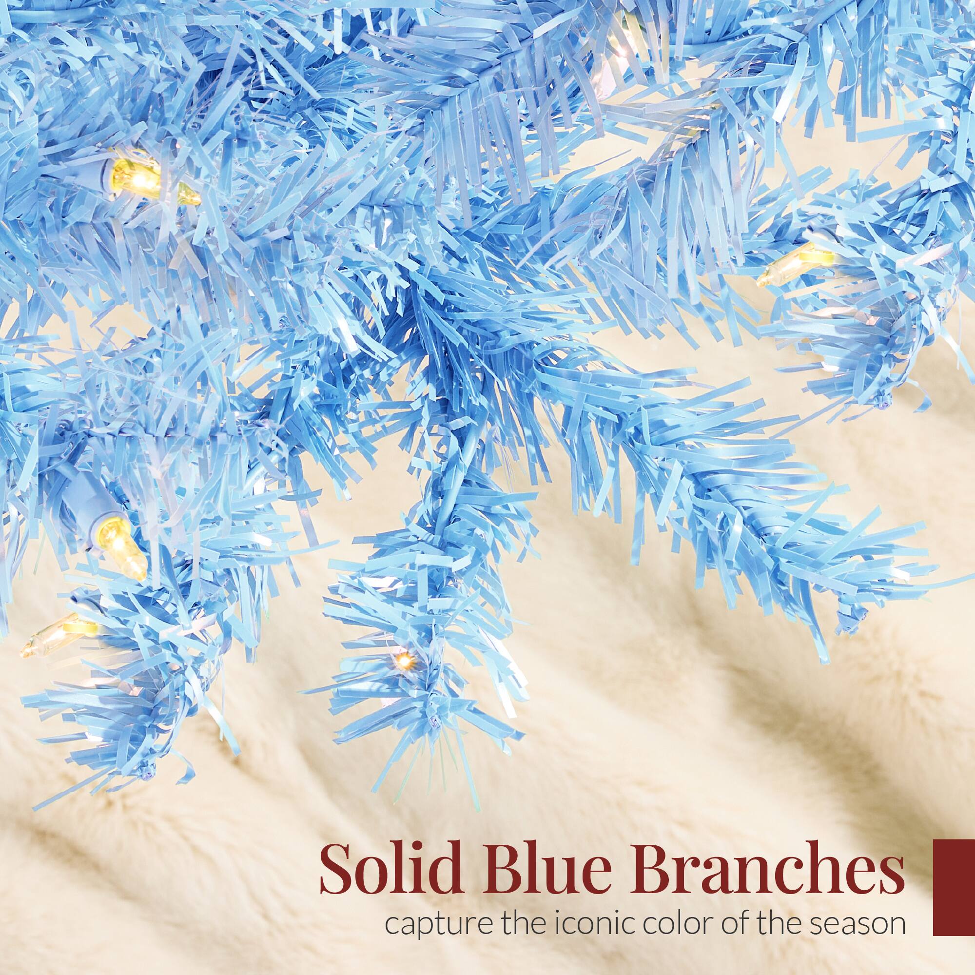 Solid Blue Branches  
capture the iconic color of the season