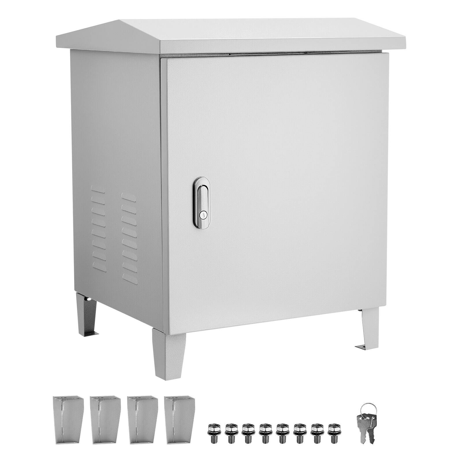 Alt View 5. VEVOR - Pond Aerator Weatherproof Outdoor Cabinet, Housing for Pond Aerator with Cooling Fan & AC Power Outlet - White.