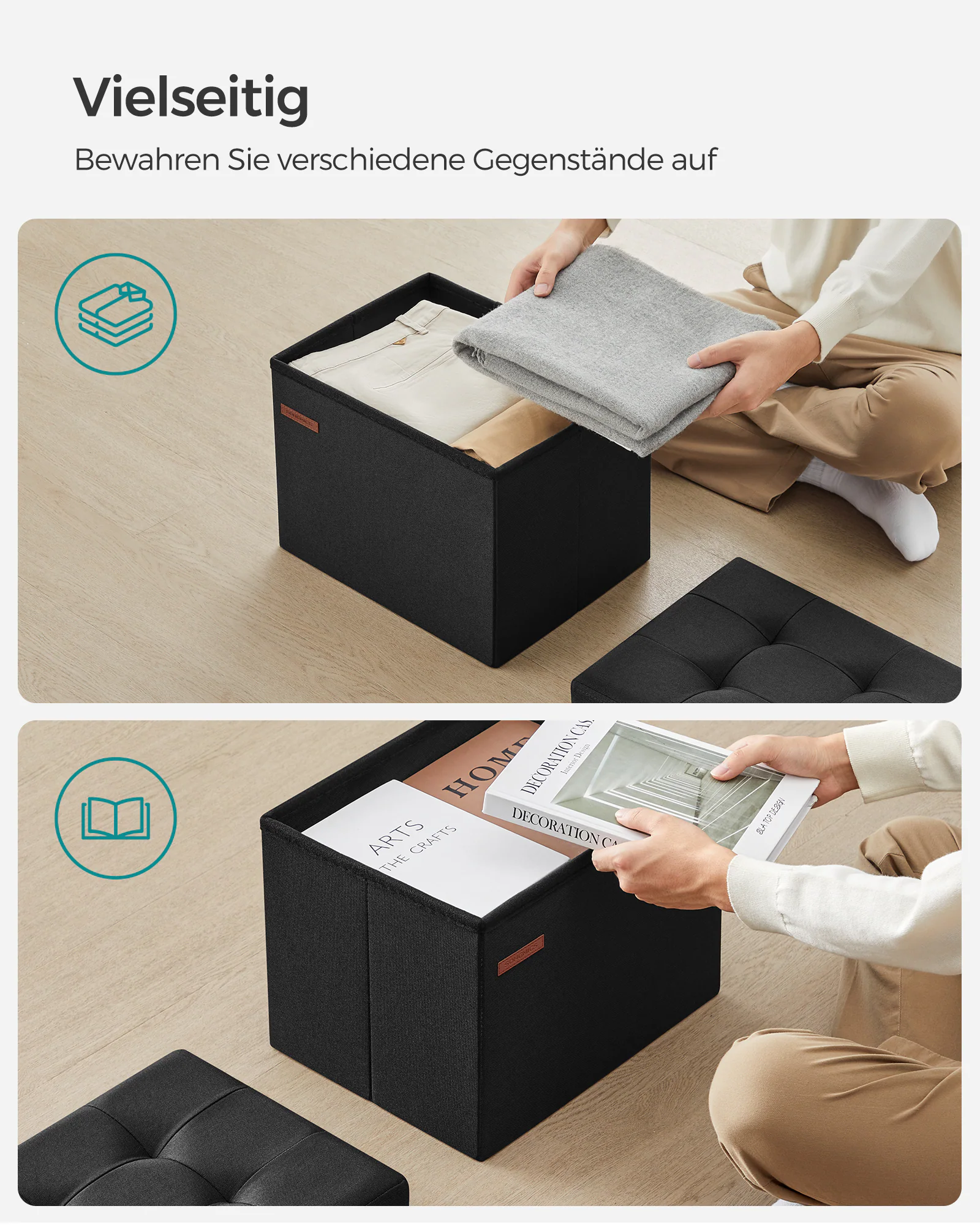 Vielseitig  
Bewahren Sie verschiedene Gegenstände auf