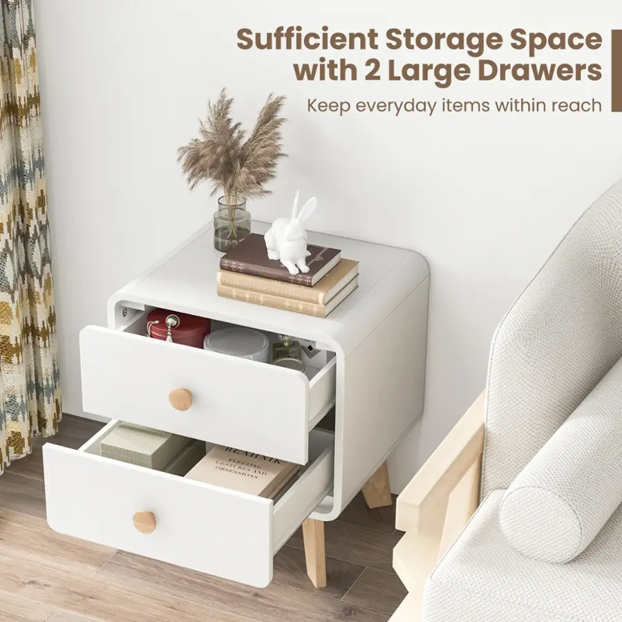 Sufficient Storage Space with 2 Large Drawers: Keep everyday items within reach.