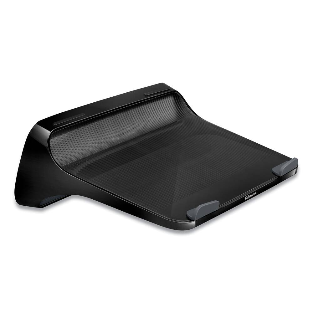 Angle. Fellowes - Fellowes Mfg Co. 9472401 I-Spire Series 13.19 in. x 9.31 in. x 4.13 in. Supports 10 lbs. Laptop Lift - Black/Gray - Black/Gray.