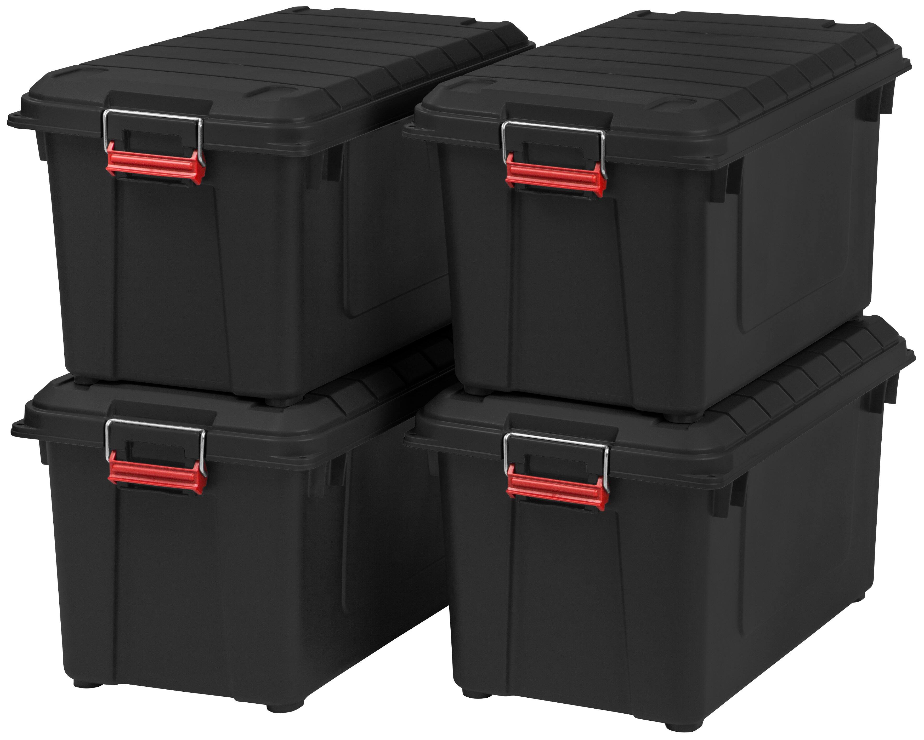 IRIS USA 4Pack 82qt/20gal WeatherPro™ Storage Utility Tote Container ...