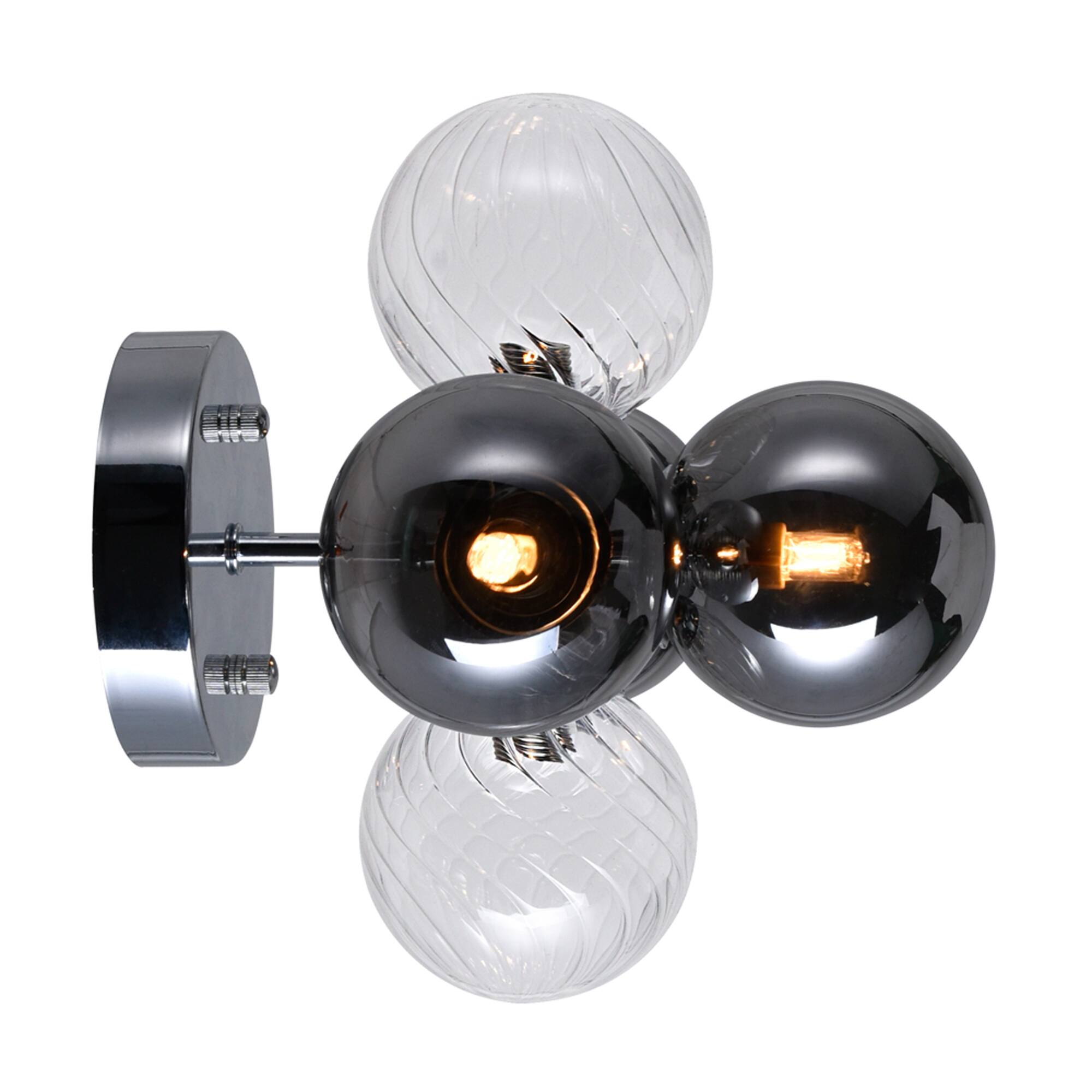 Angle. CWI Lighting - Pallocino 3 Light Sconce With Chrome Finish - Chrome.