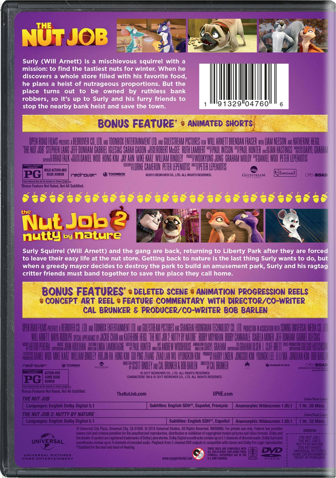 Angle. The Nut Job/The Nut Job 2 - Nutty By Nature (DVD Double Feature) [DVD].