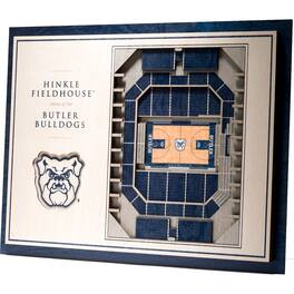 YouTheFan - Butler Bulldogs 17'' x 13'' 5-Layer StadiumViews 3D Wall Art - Brown